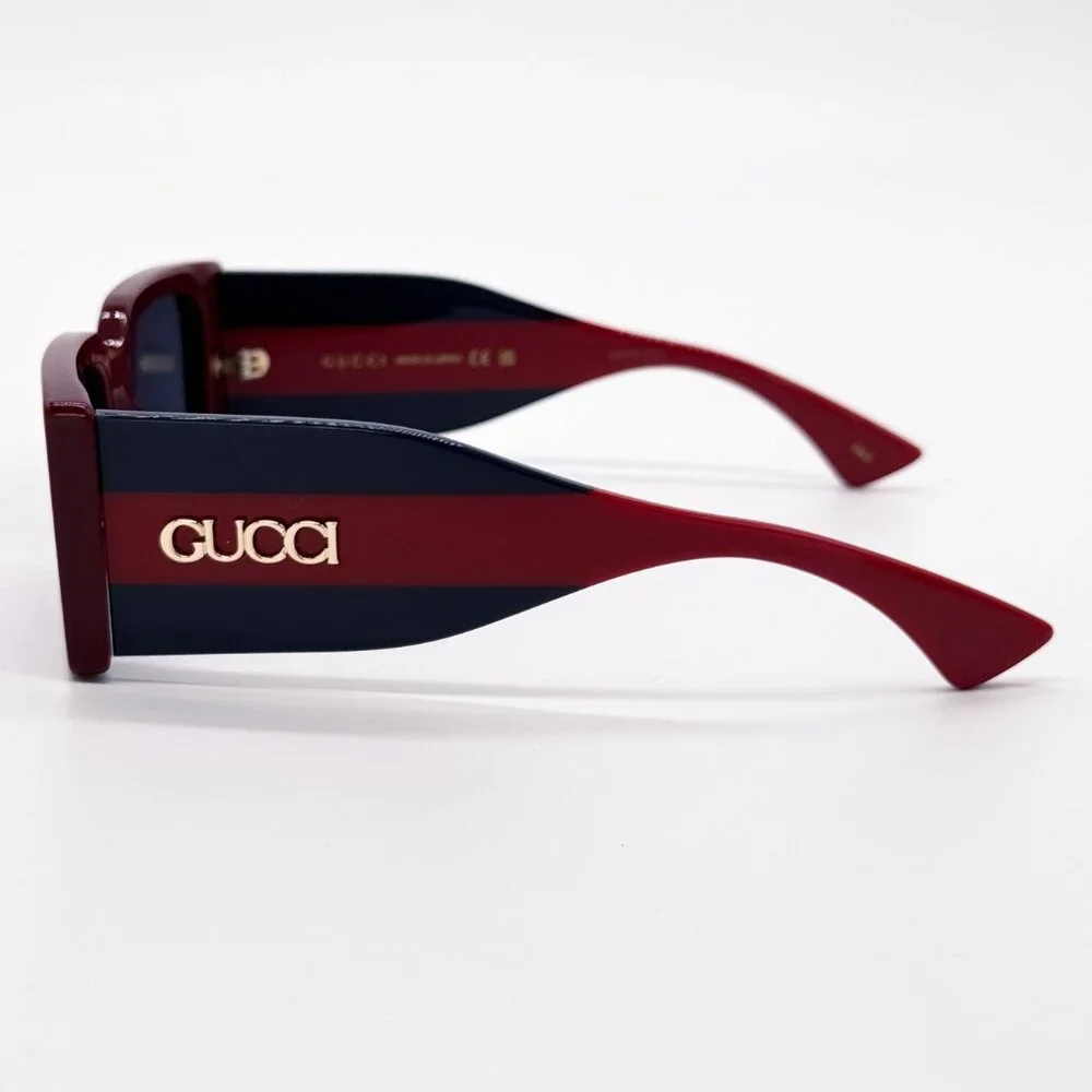 NEW GUCCI GG1860S 003 BURGUNDY/BLUE UNISEX SUNGLASSES GUCCI